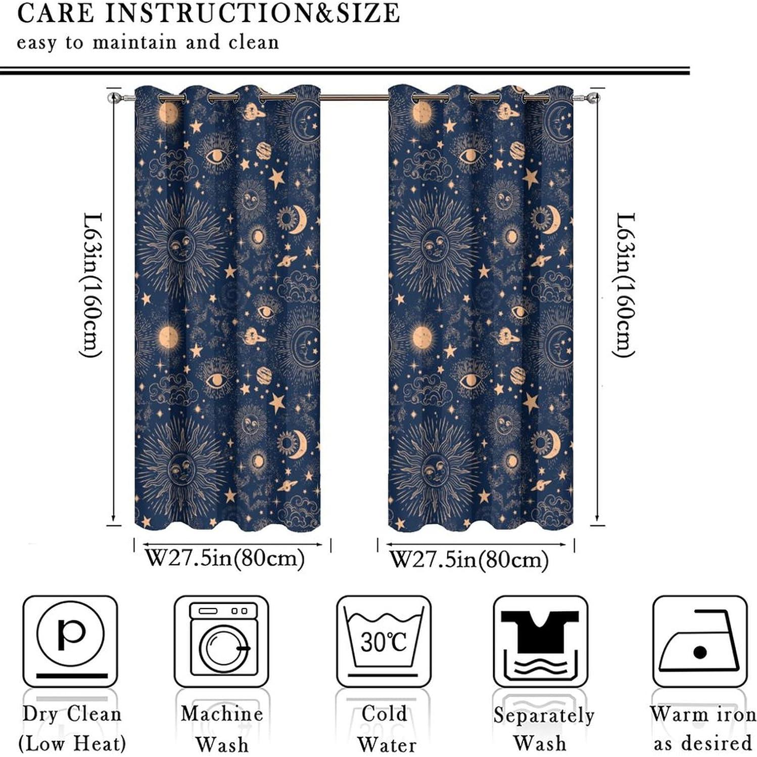 Cortina Blackout Llylumty 2 Paneles Espacial 70x160cm