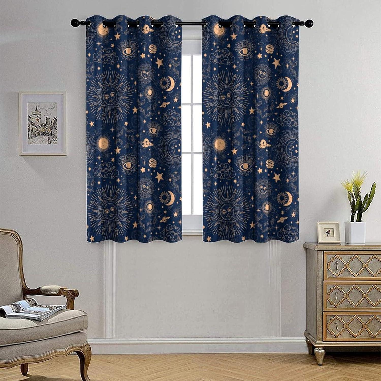 Cortina Blackout Llylumty 2 Paneles Espacial 70x160cm