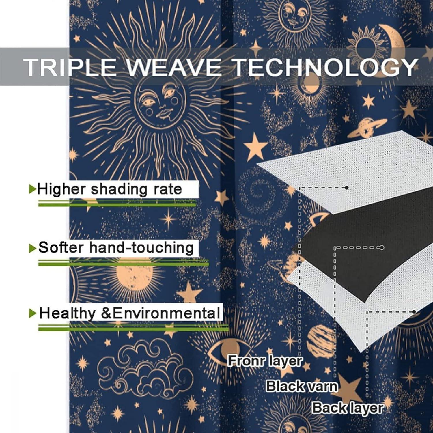 Cortina Blackout Llylumty 2 Paneles Espacial 70x160cm