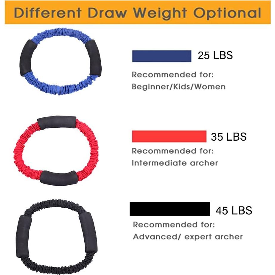Entrenador de Arco SOPOGER 25 lbs Bandas de Estiramiento Goma