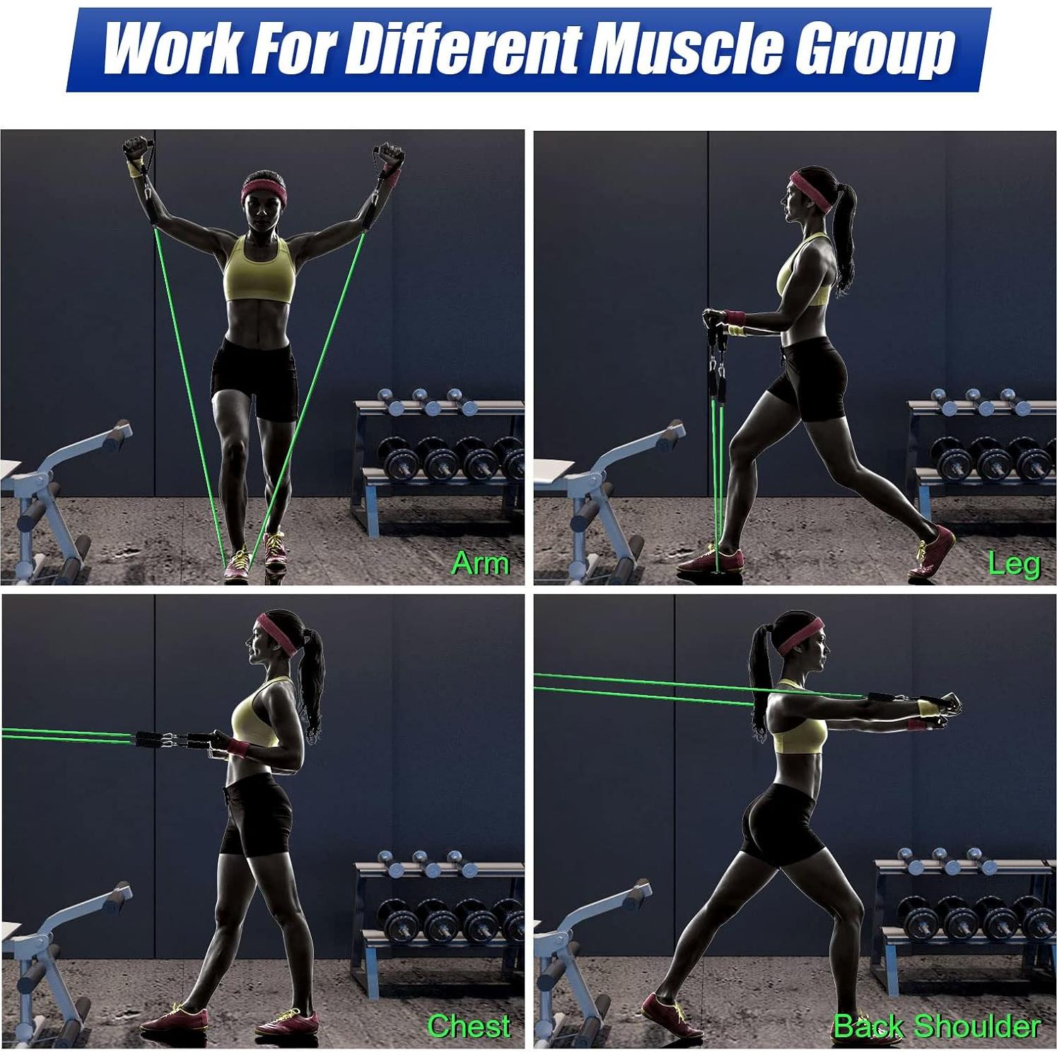 Juego de Bandas de Resistencia Himaly 12 Piezas para Entrenamiento