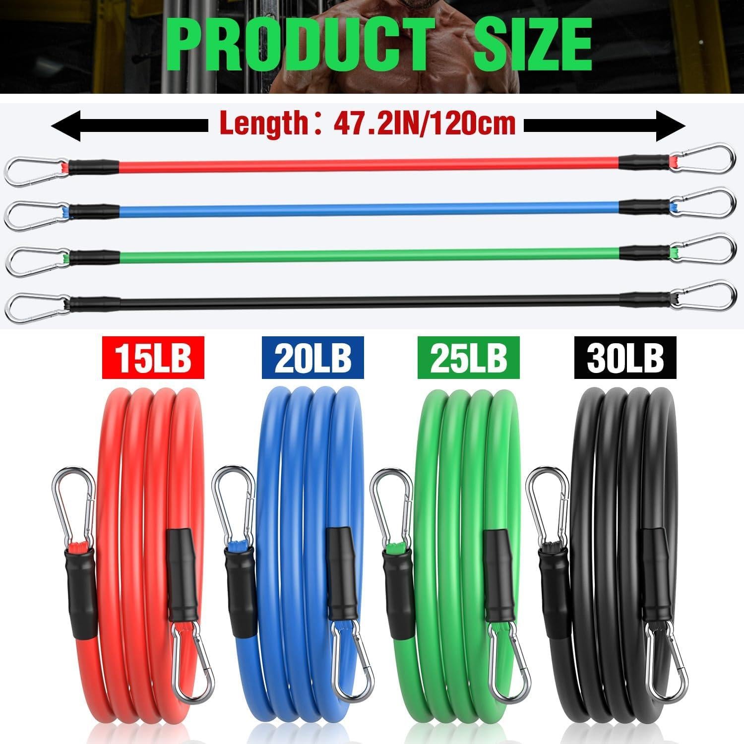 TOBWOLF Entrenador de Resistencia de Béisbol 4PCS 15-30 LB