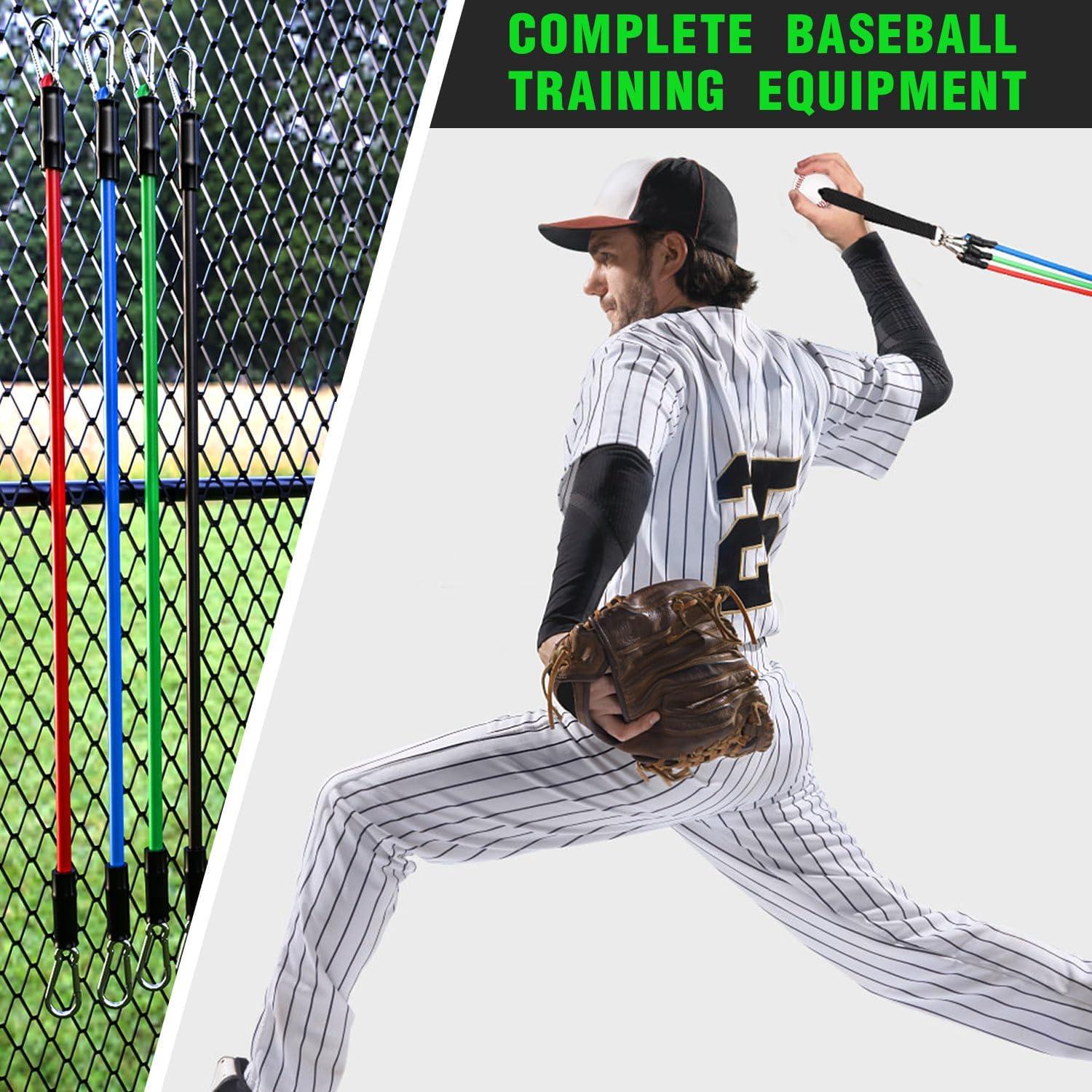 TOBWOLF Entrenador de Resistencia de Béisbol 4PCS 15-30 LB