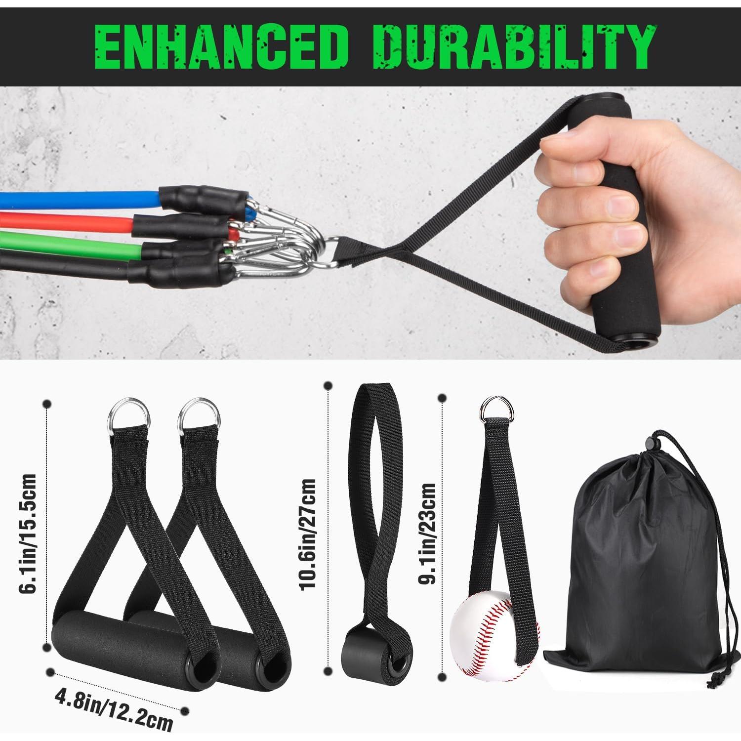 TOBWOLF Entrenador de Resistencia de Béisbol 4PCS 15-30 LB