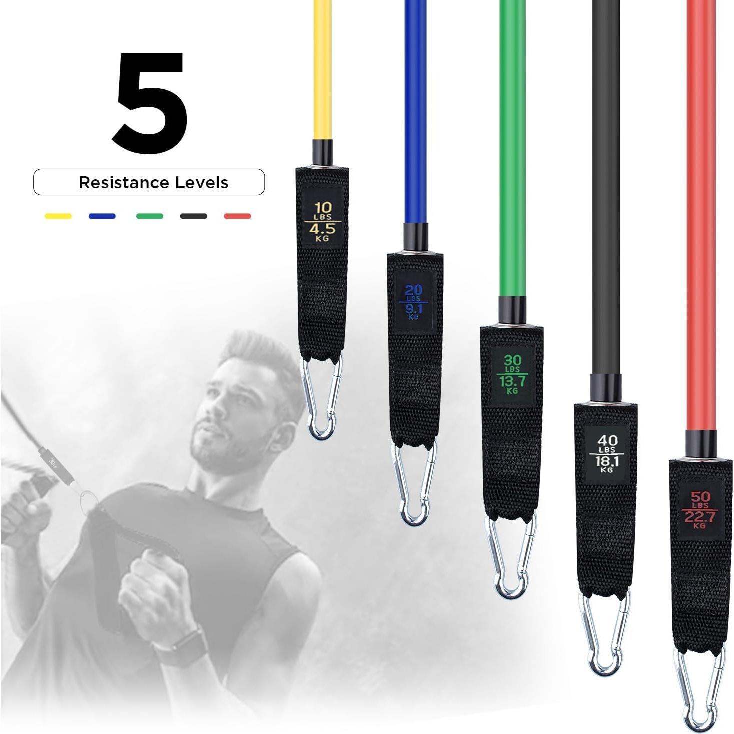 Conjunto de Bandas de Resistencia Simmgud 68 kg con Accesorios