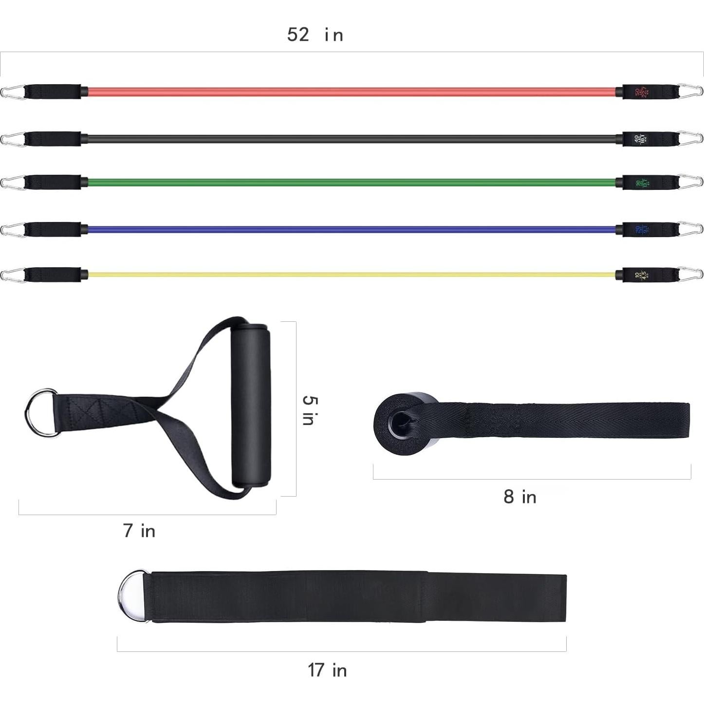 Conjunto de Bandas de Resistencia Simmgud 68 kg con Accesorios