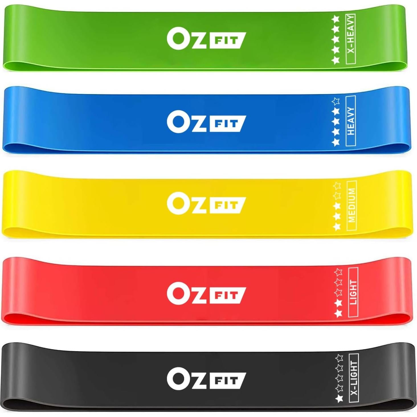 Juego de Bandas de Resistencia OZFIT 5 Niveles para Ejercicio