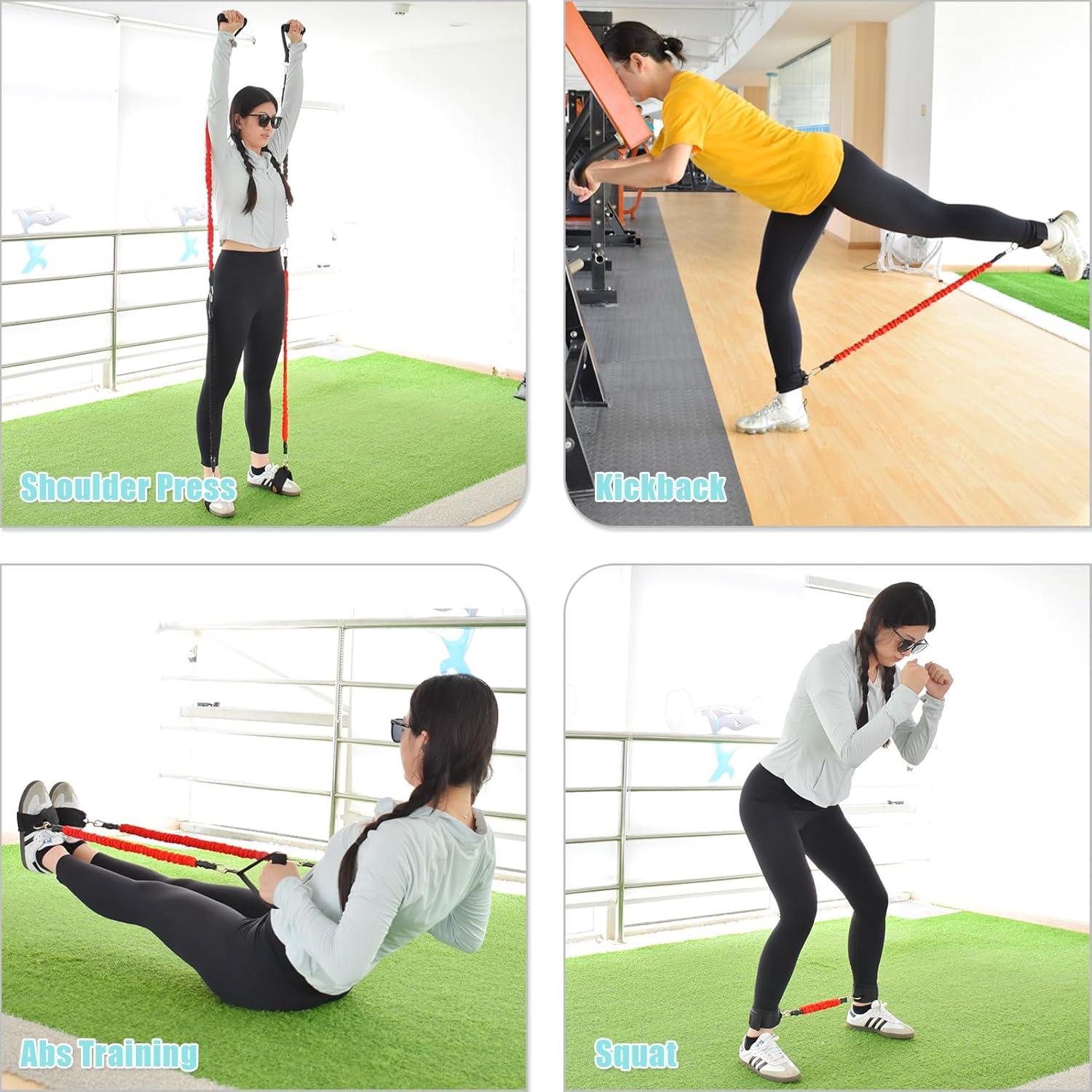 Set de 12 Bandas de Resistencia ATENTO para Ejercicio y Fitness
