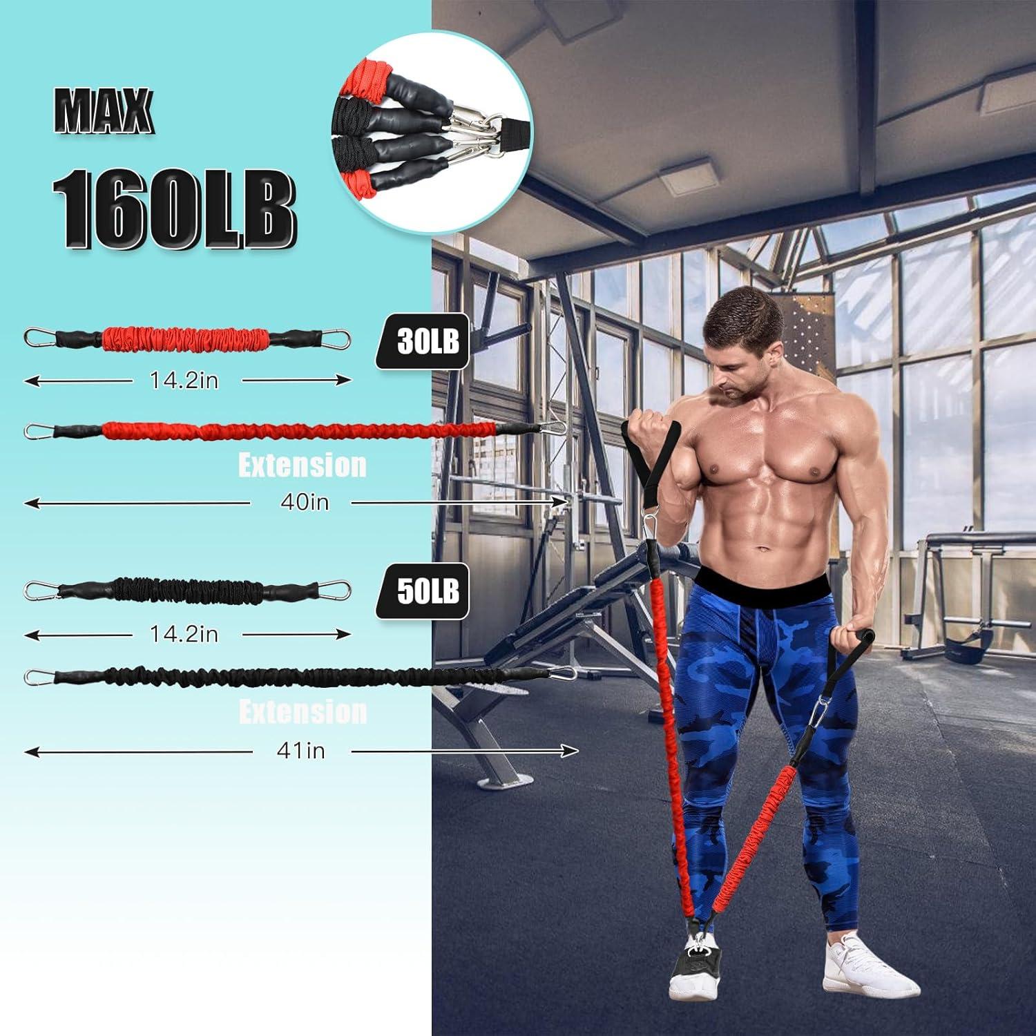 Set de 12 Bandas de Resistencia ATENTO para Ejercicio y Fitness