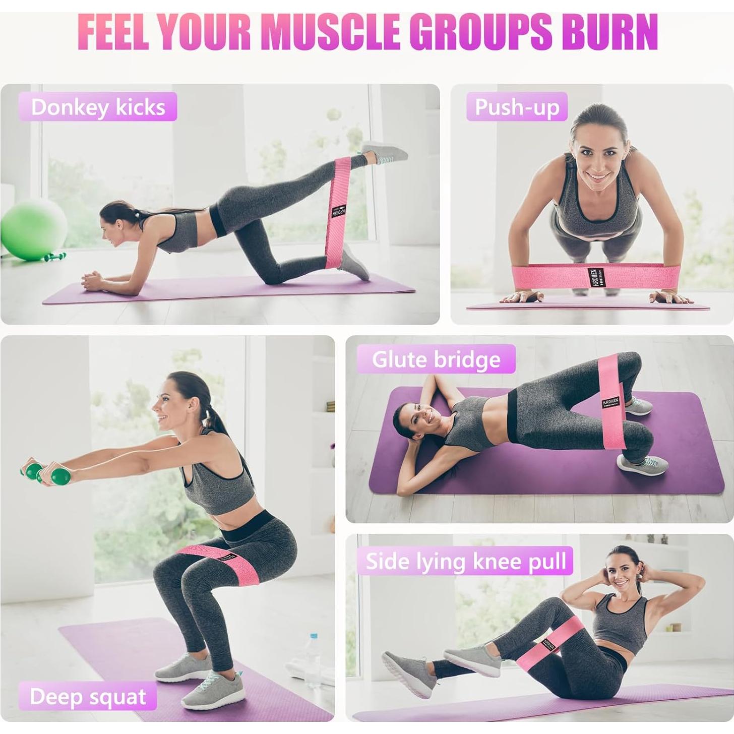 Bandas de Resistencia Hurdilen - 3 Niveles para Fitness y Yoga