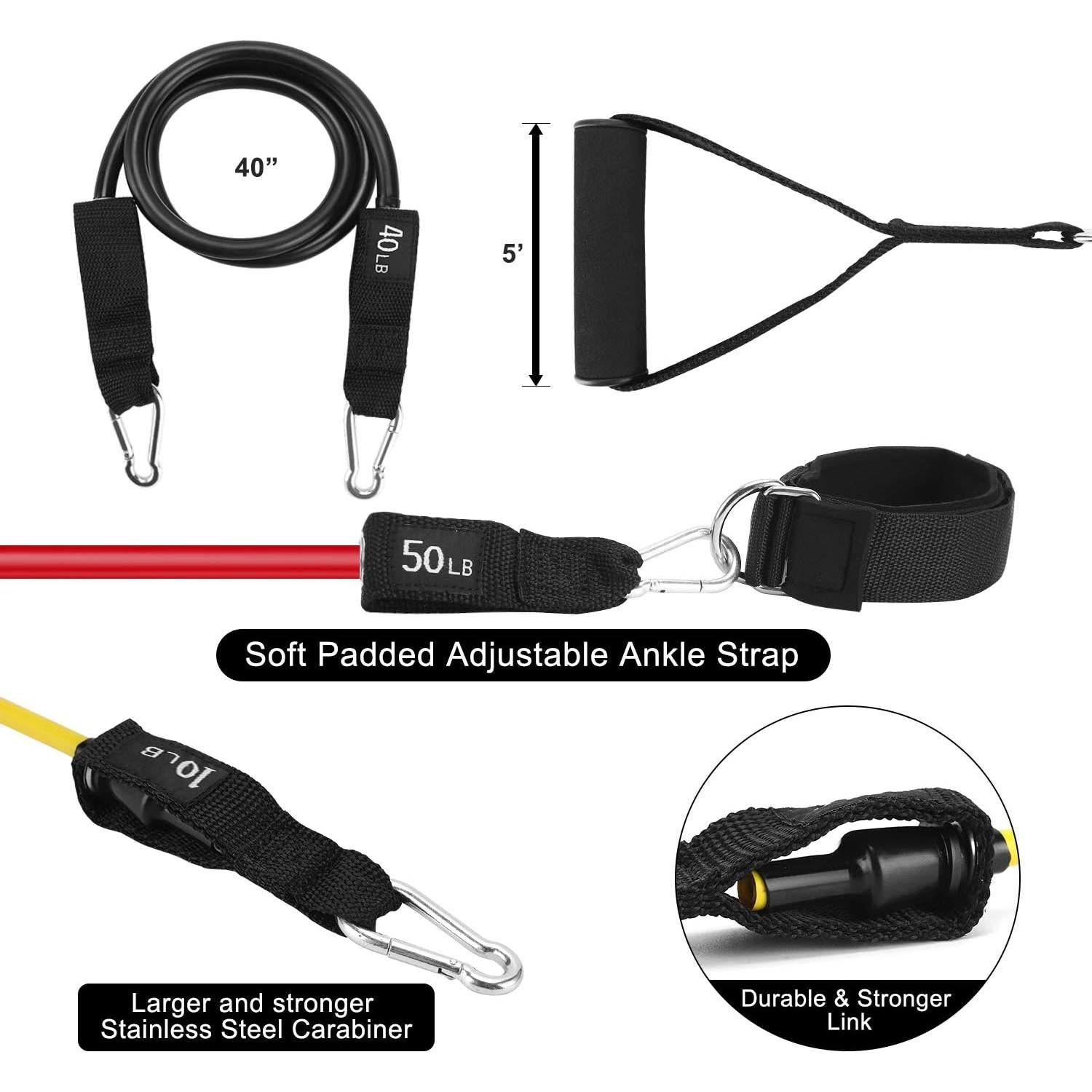 Conjunto de Bandas de Resistencia XPRT Fitness 11 Piezas 4.5-68 kg