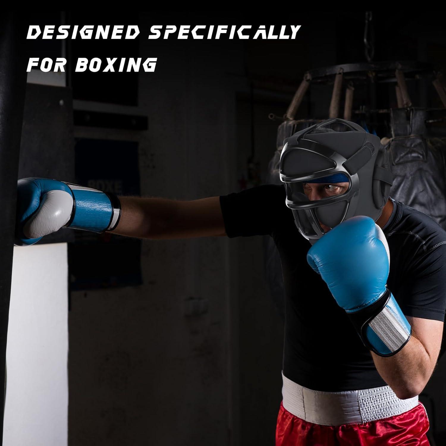 Casco de Boxeo VioraWhite para Adultos y Niños con Protección Facial