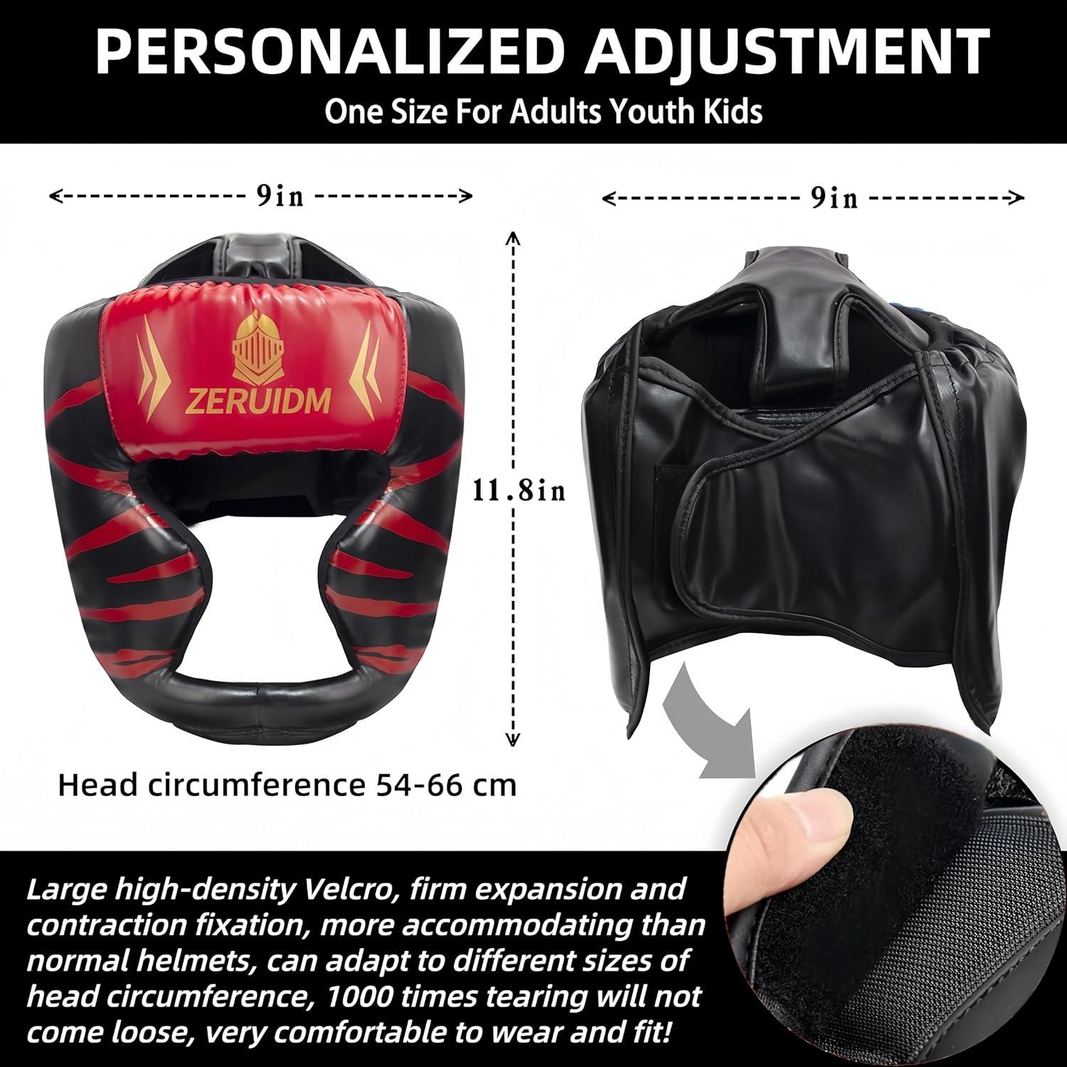 Casco de Boxeo ZERUIDM 2-Pack Rojo y Azul para Sparring