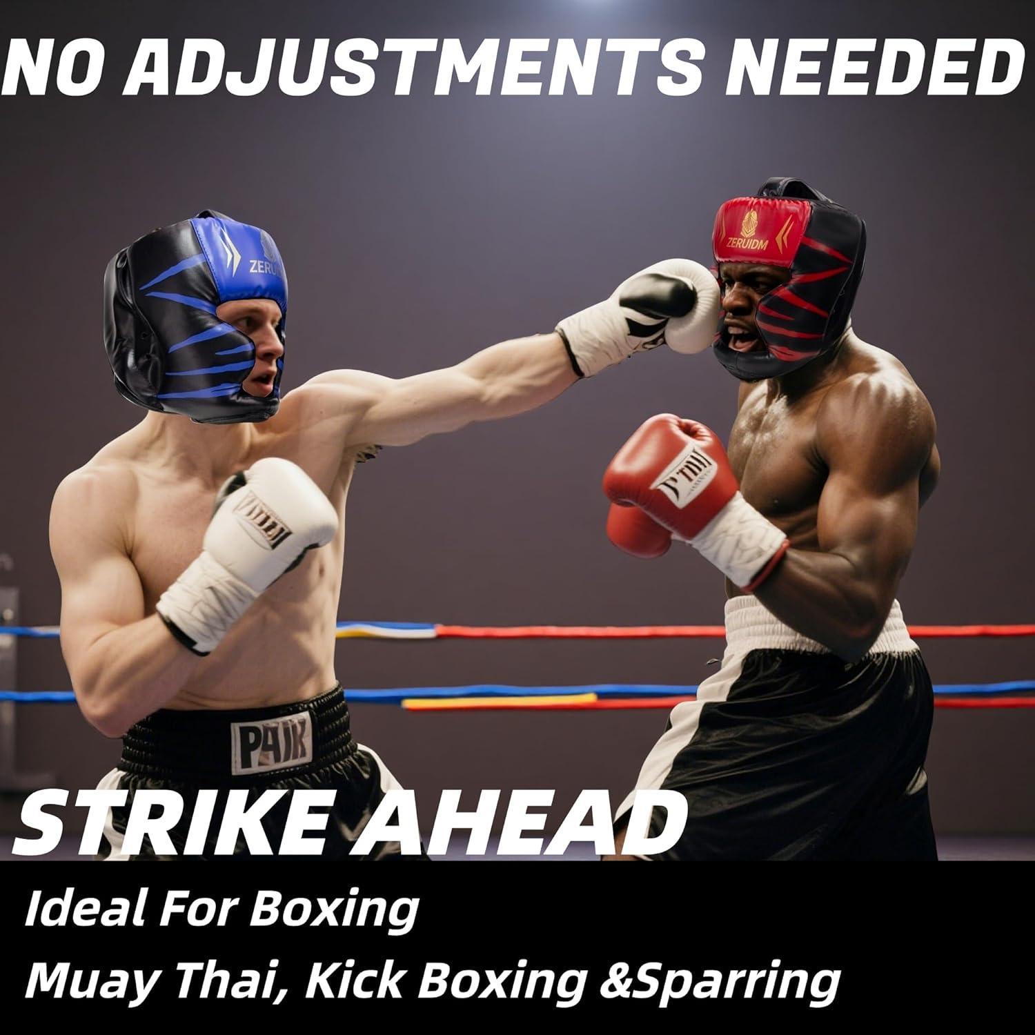 Casco de Boxeo ZERUIDM 2-Pack Rojo y Azul para Sparring