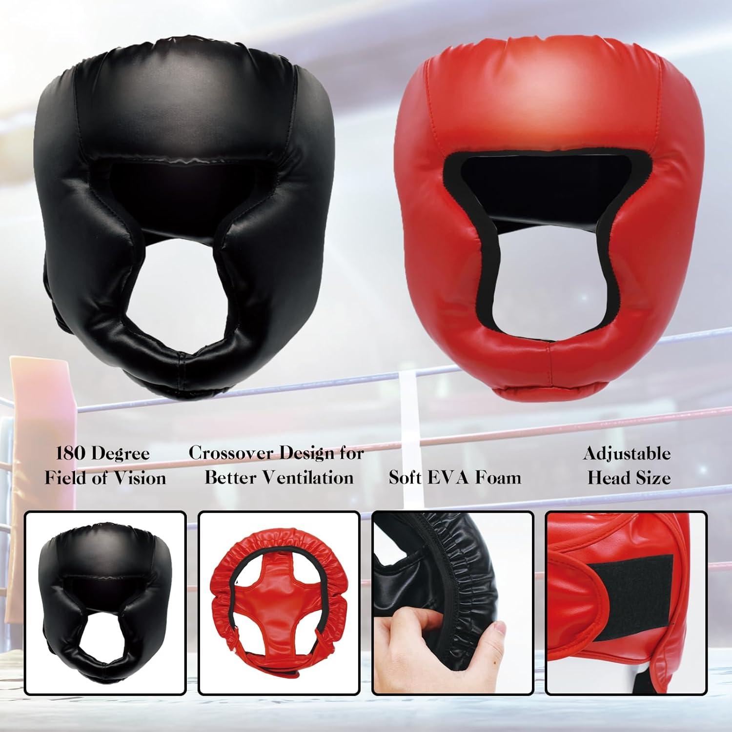 Casco de Boxeo Cyiwniao Ajustable Bicolor para Sparring