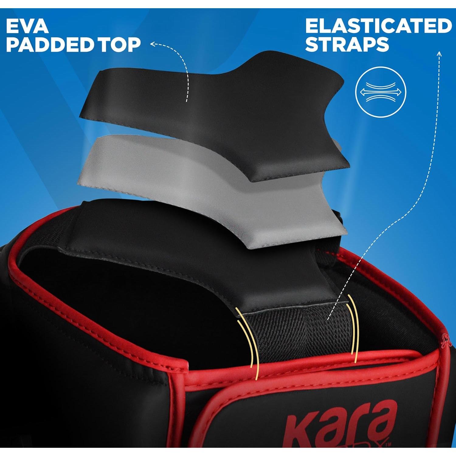 Casco de Boxeo RDX Kids Rojo Ajustable para Sparring MMA