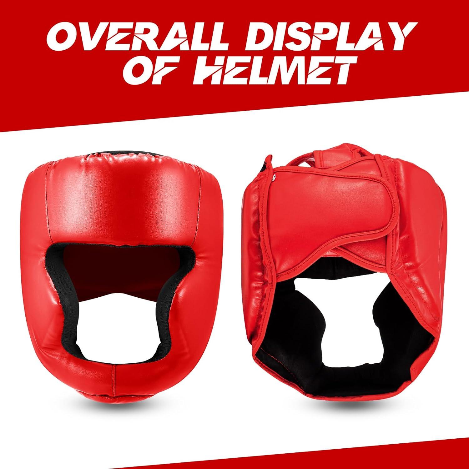 Casco de Boxeo Ajustable Jenaai 3 Pcs para Adultos MMA