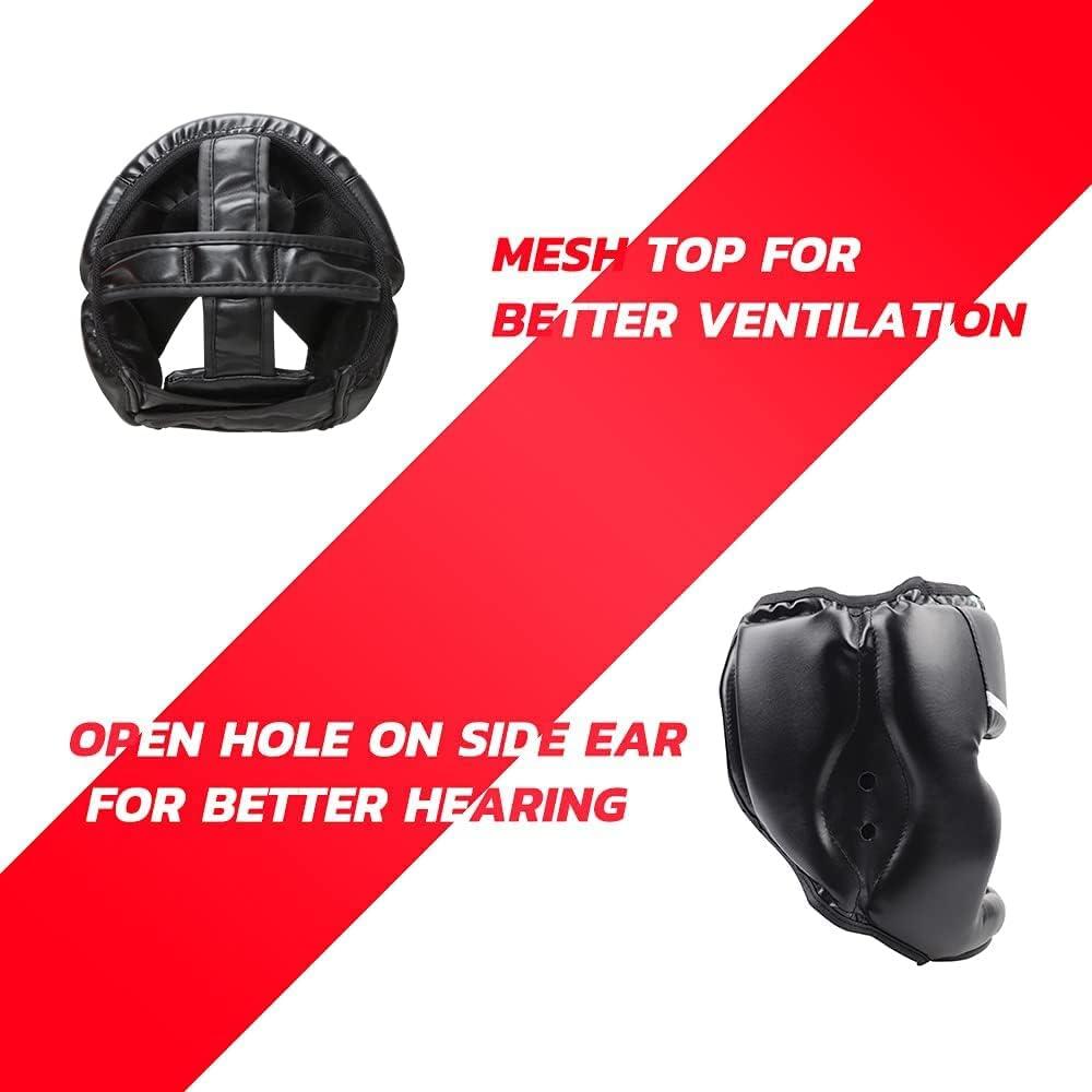 Cabezal de Boxeo LangRay Negro Pequeño para Sparring MMA