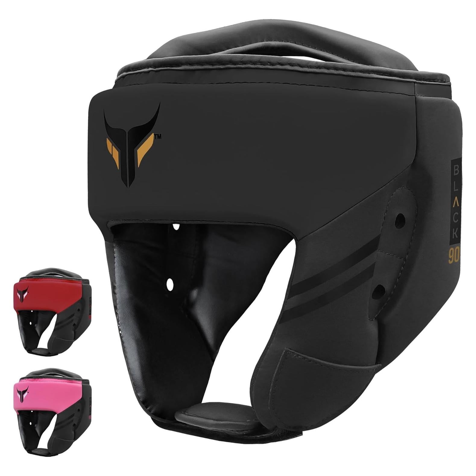 Casco de Boxeo Mytra Fusion Black-90 Ajustable MMA 255g