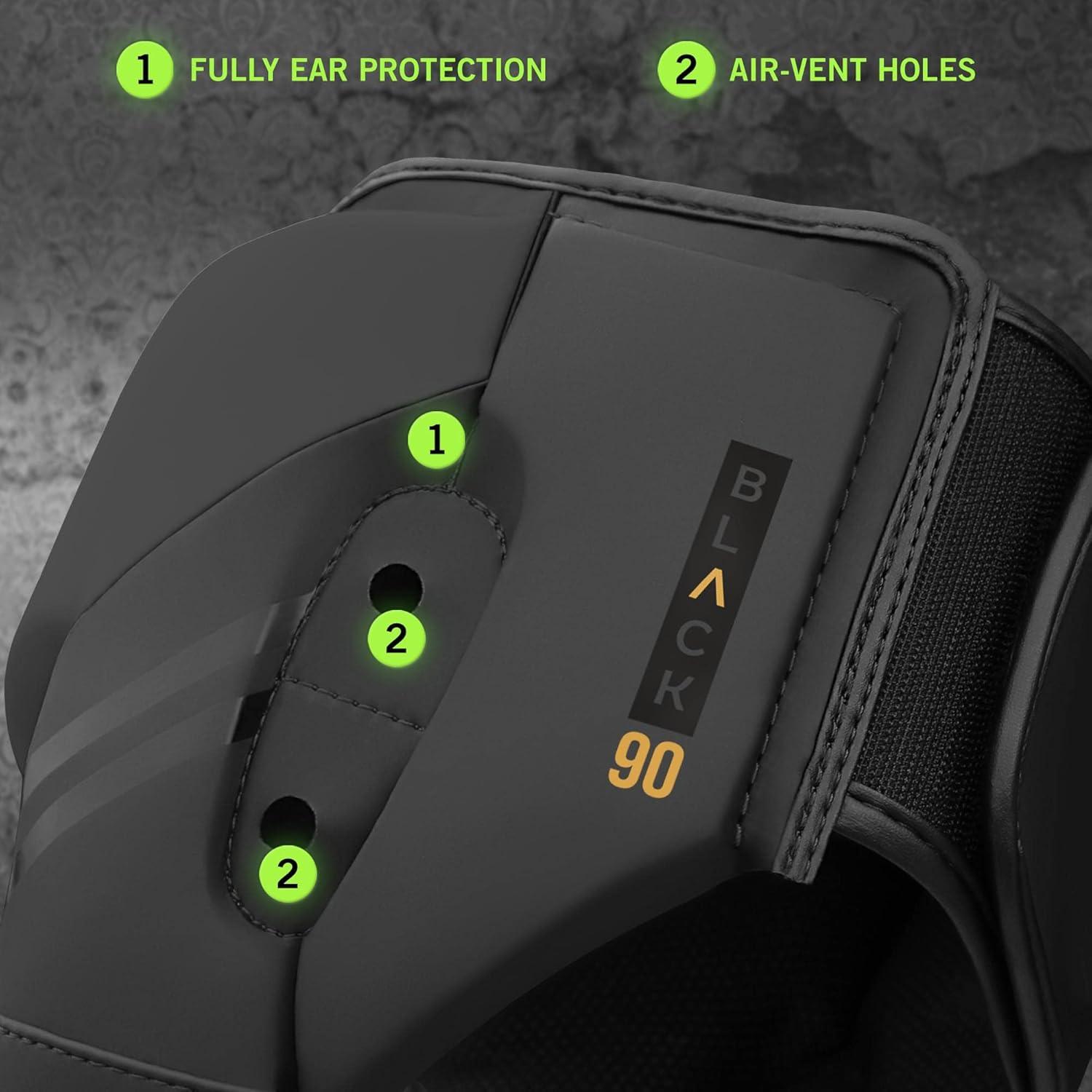 Casco de Boxeo Mytra Fusion Black-90 Ajustable MMA 255g