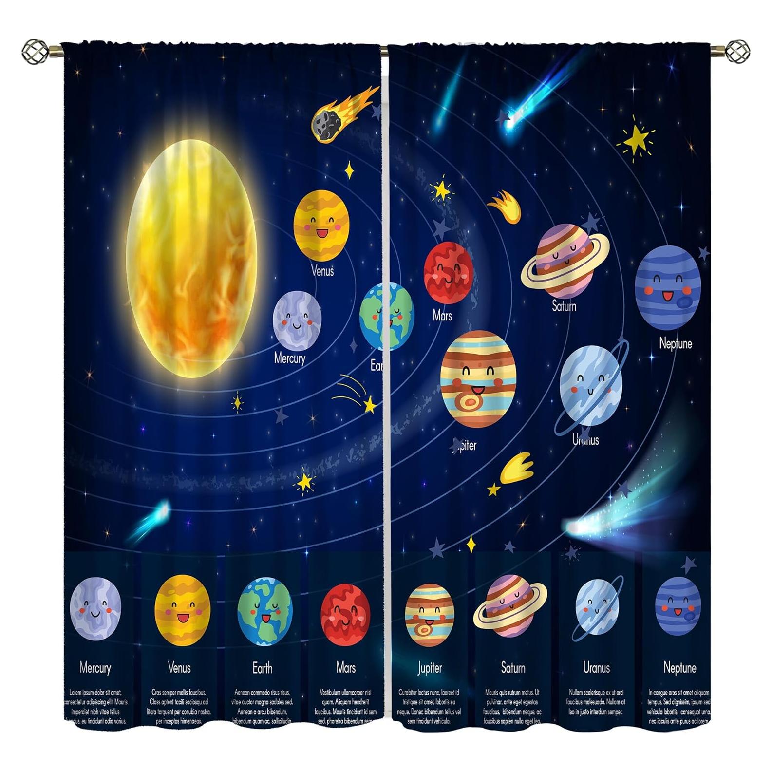 Cortinas Opacas Llylumty Espacio 36x63cm Juego de 2