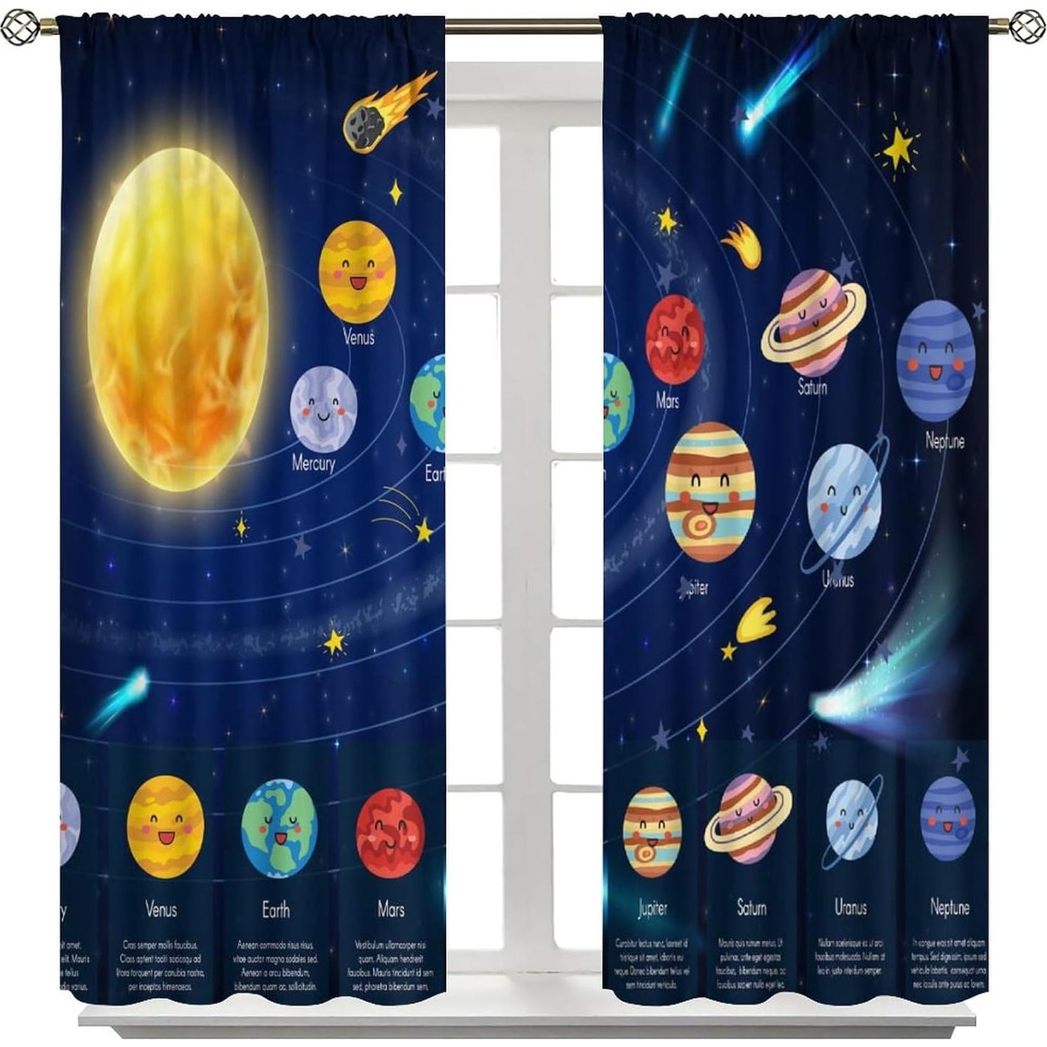 Cortinas Opacas Llylumty Espacio 36x63cm Juego de 2