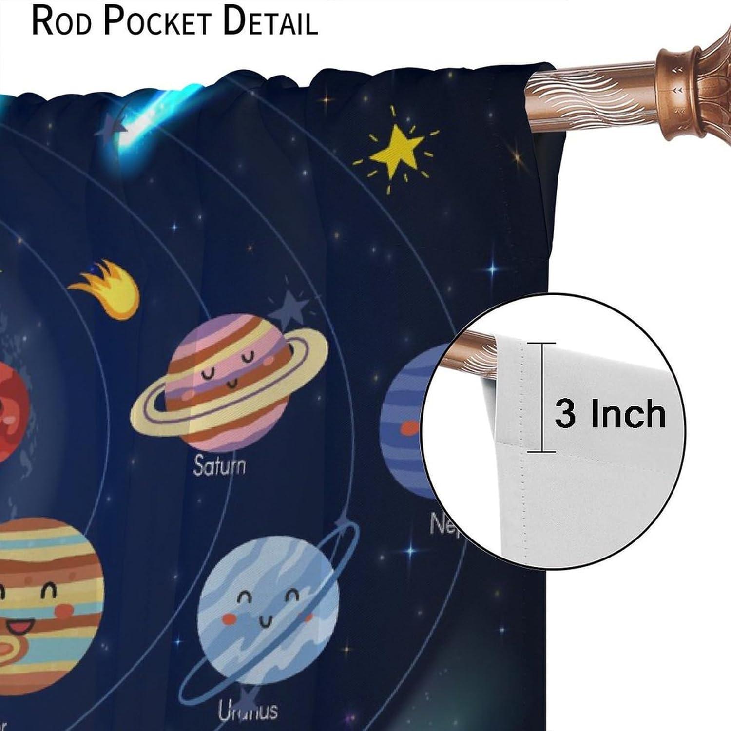 Cortinas Opacas Llylumty Espacio 36x63cm Juego de 2