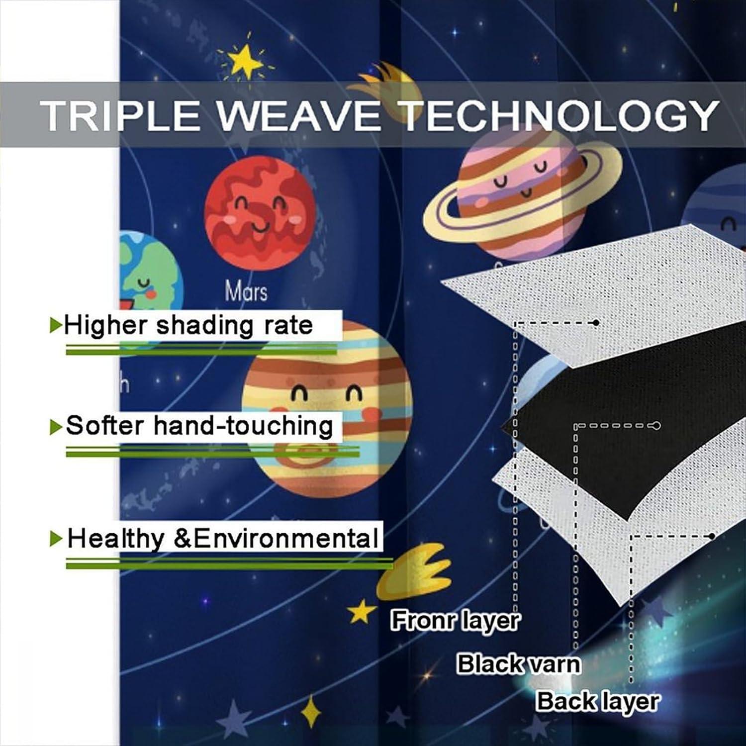 Cortinas Opacas Llylumty Espacio 36x63cm Juego de 2