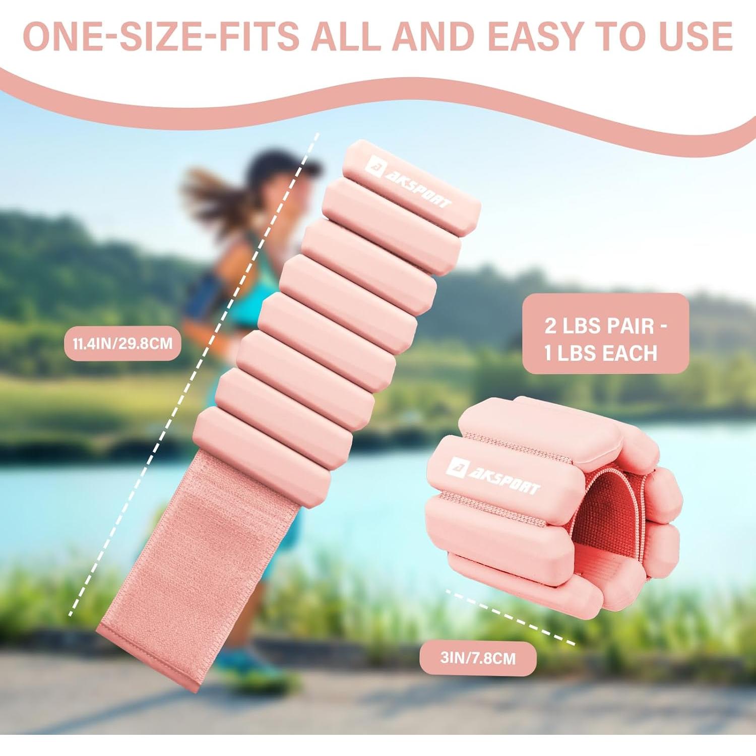 Pesas de Muñeca y Tobillo AKSPORT 0.91 kg Ajustables