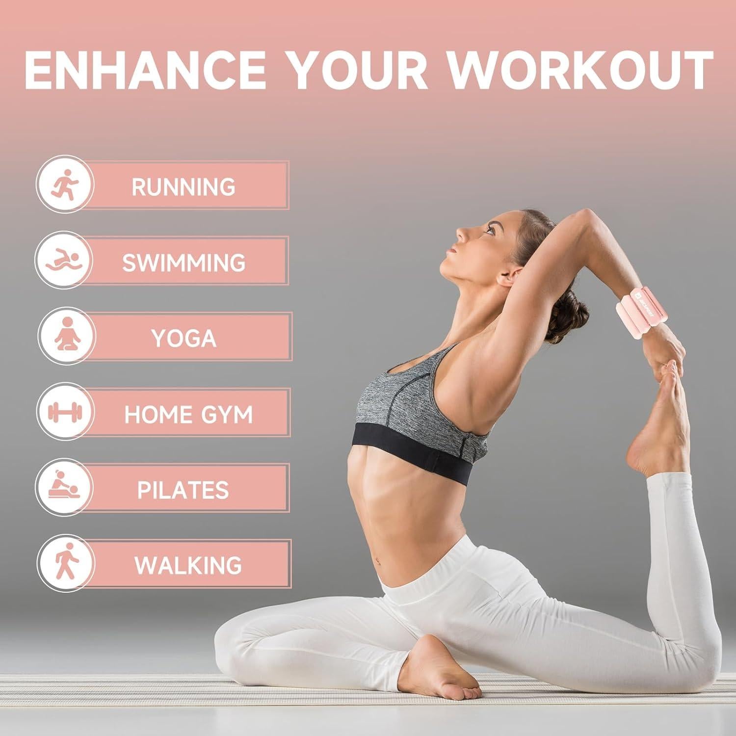 Pesas de Muñeca y Tobillo AKSPORT 0.91 kg Ajustables