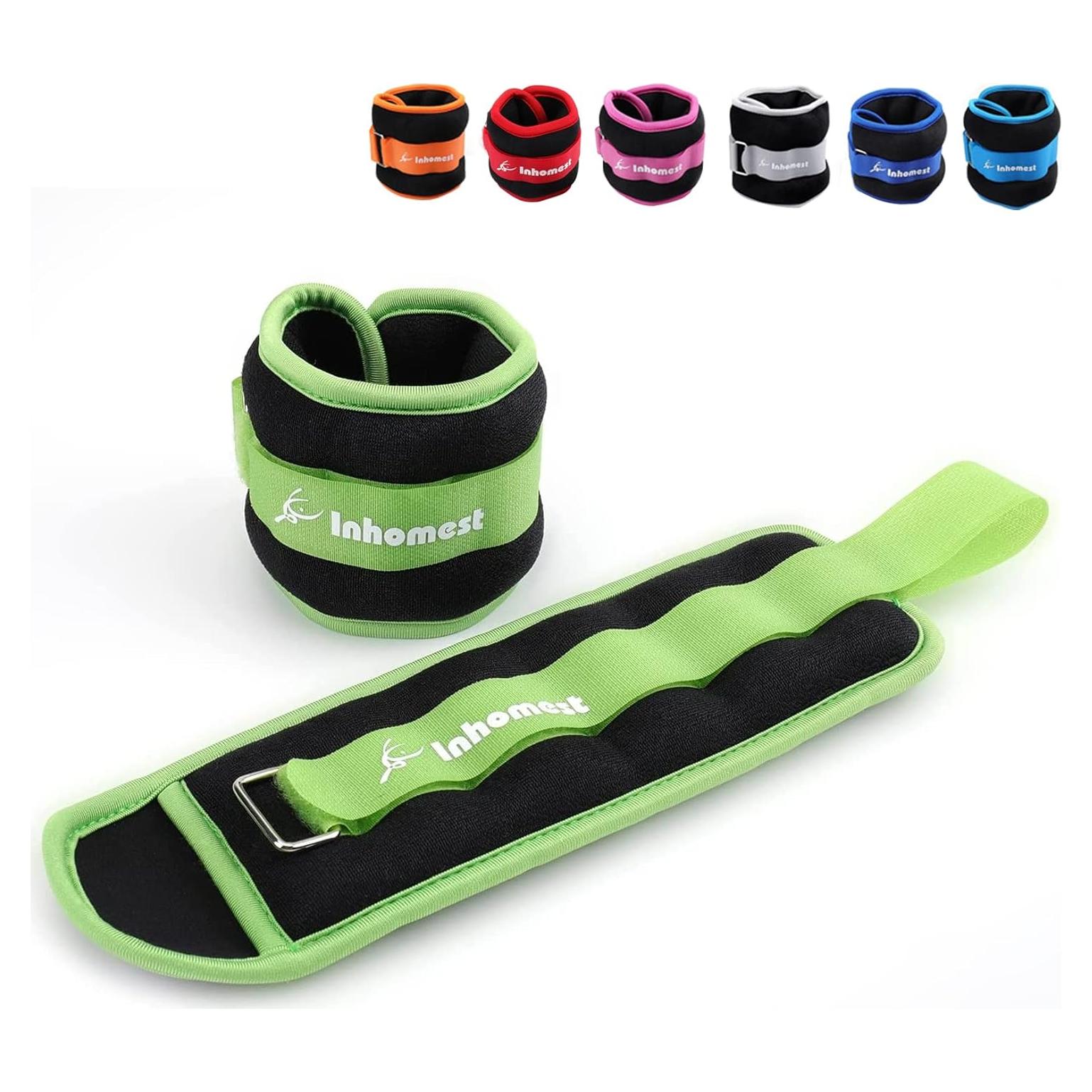 Pesas de Tobillo Inhomest 0.91kg (2LB) Ajustables para Fitness