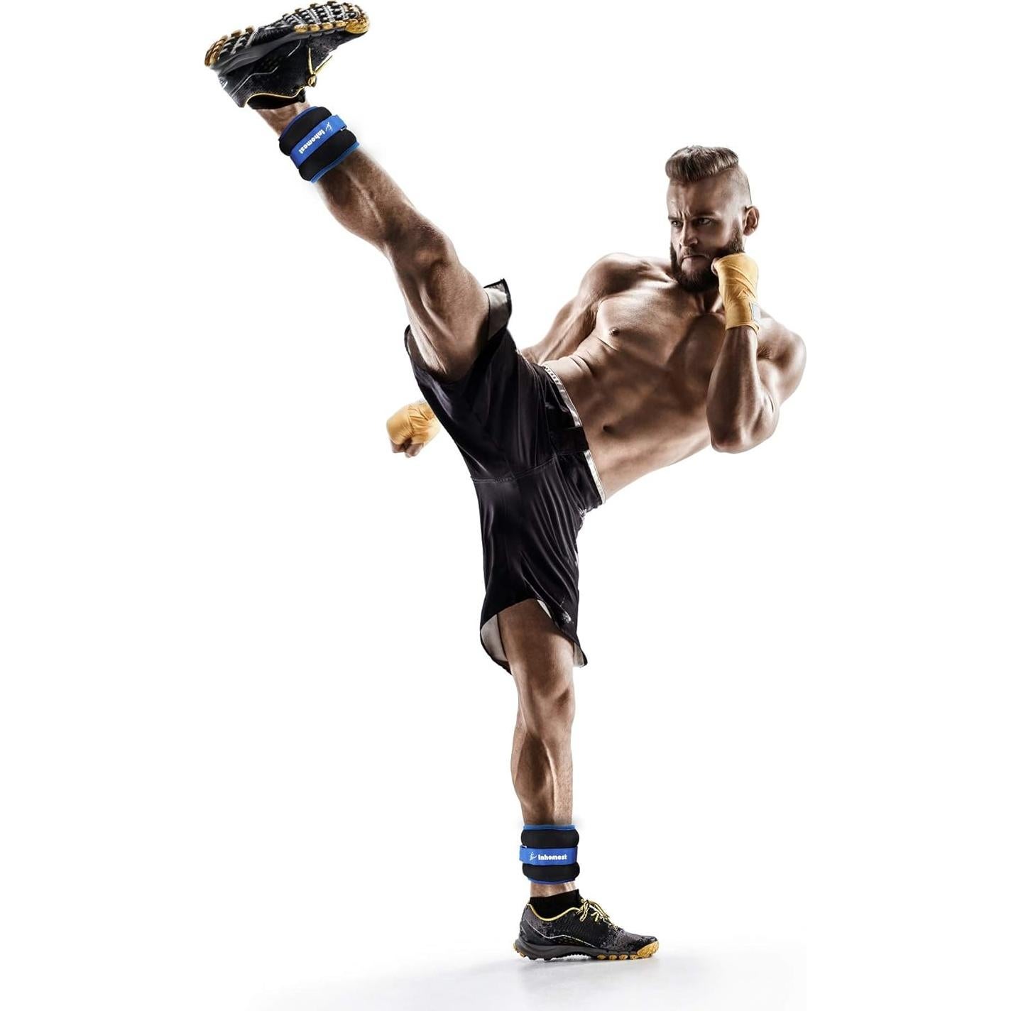 Pesas de Tobillo Inhomest 0.91kg (2LB) Ajustables para Fitness