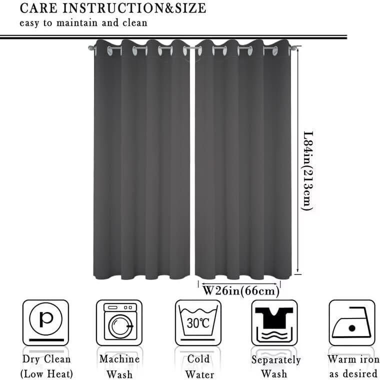 Cortinas Blackout Llylumty Estrella 66x214cm Rosa