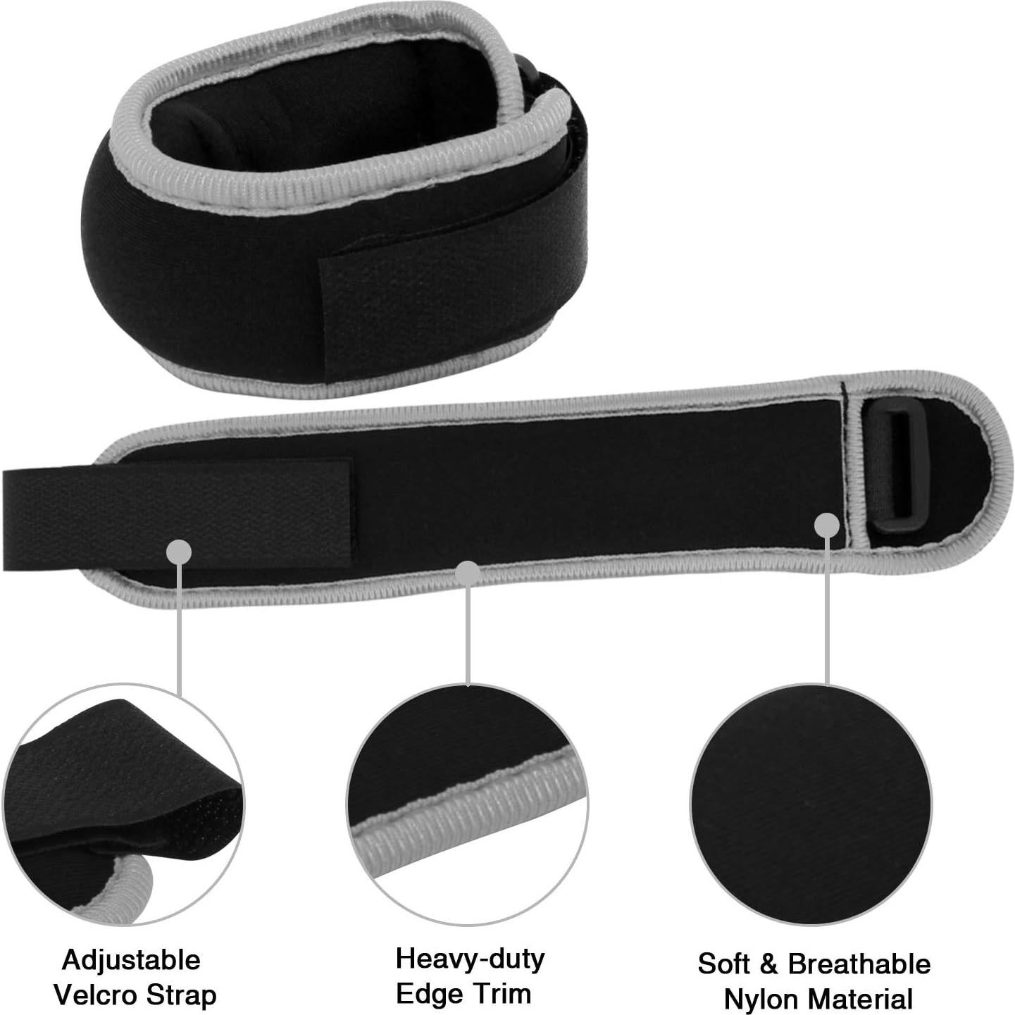 Pesas de Tobillo y Muñeca Vaupan 0.5 kg Ajustables