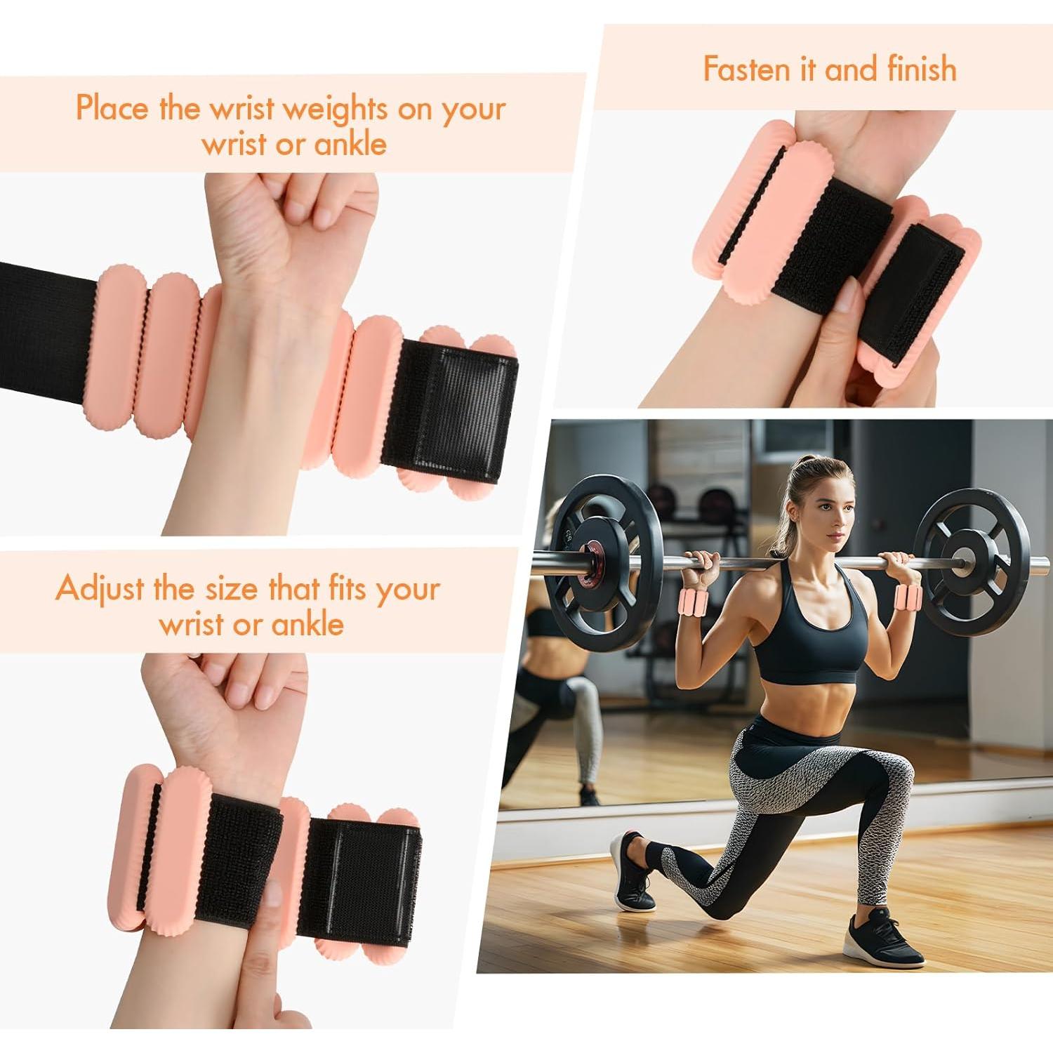 Pesas Ajustables para Muñeca y Tobillo Sdoap 0.91 kg Rosa