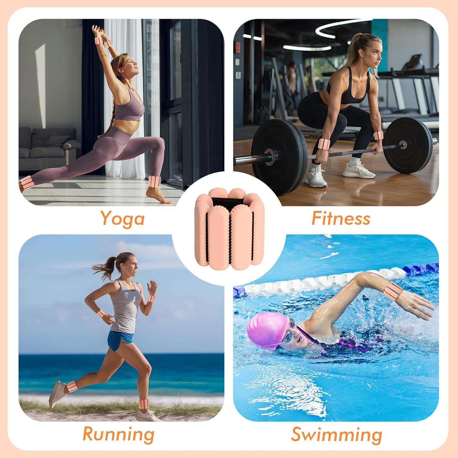 Pesas Ajustables para Muñeca y Tobillo Sdoap 0.91 kg Rosa