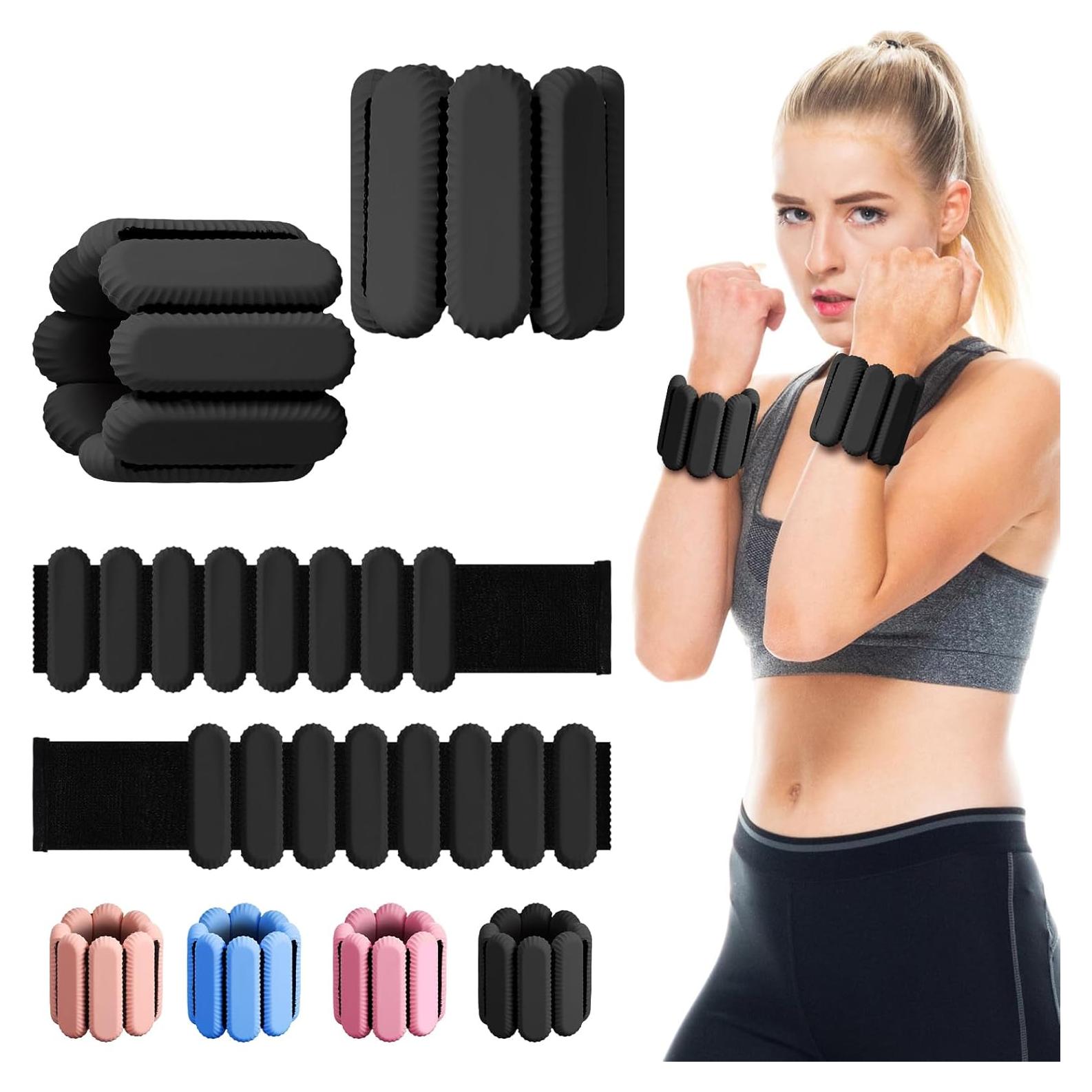 Pesas de Muñeca y Tobillo Lrnvee 0.9 kg Ajustables para Entrenamiento