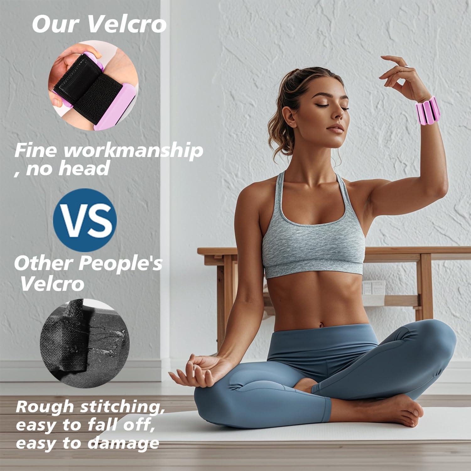 Pesas de Tobillo y Muñeca SDATEKIT 2lbs Ajustables Rosa