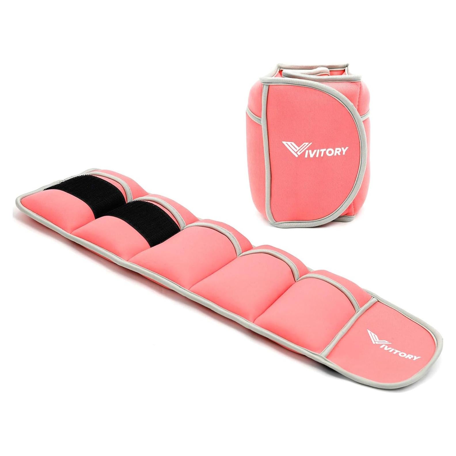 Pesas de Tobillo Ajustables VIVITORY 0.9 a 4.5 kg Rosa