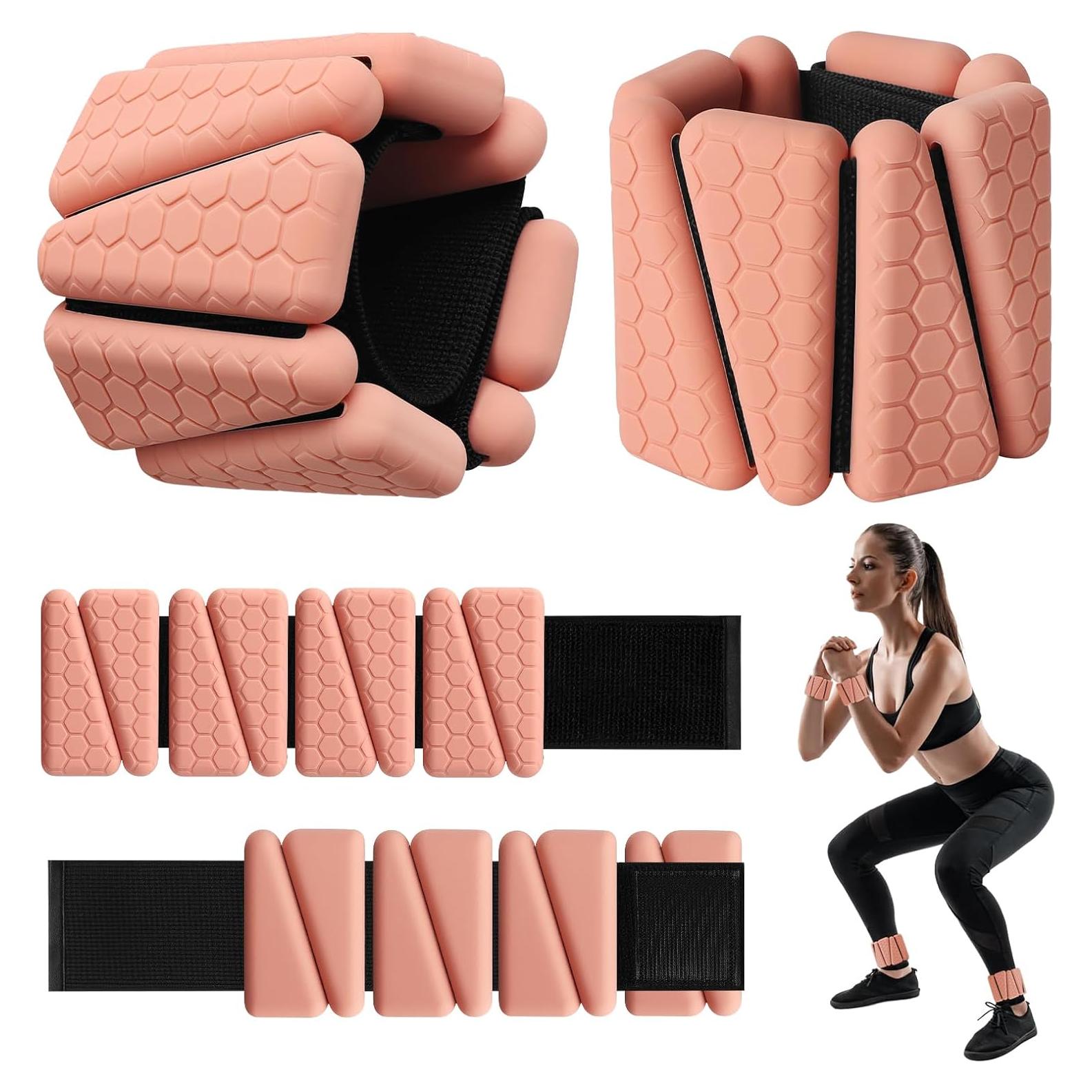 Pesas de Muñeca Ajustables FOUUAAOOU 0.9kg para Fitness