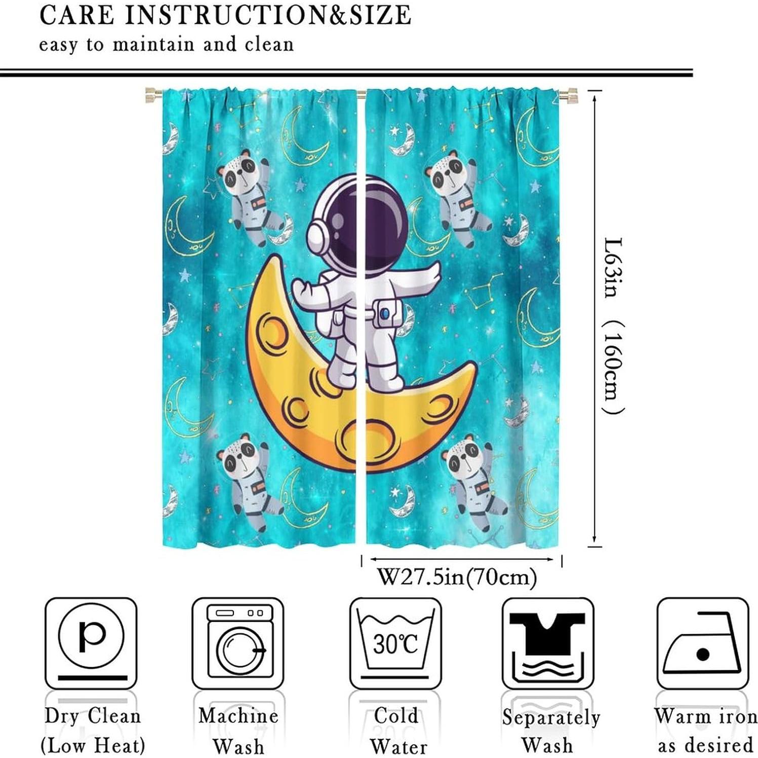 Cortinas Opacas Llylumty Espacio 70x160cm, Juego de 2