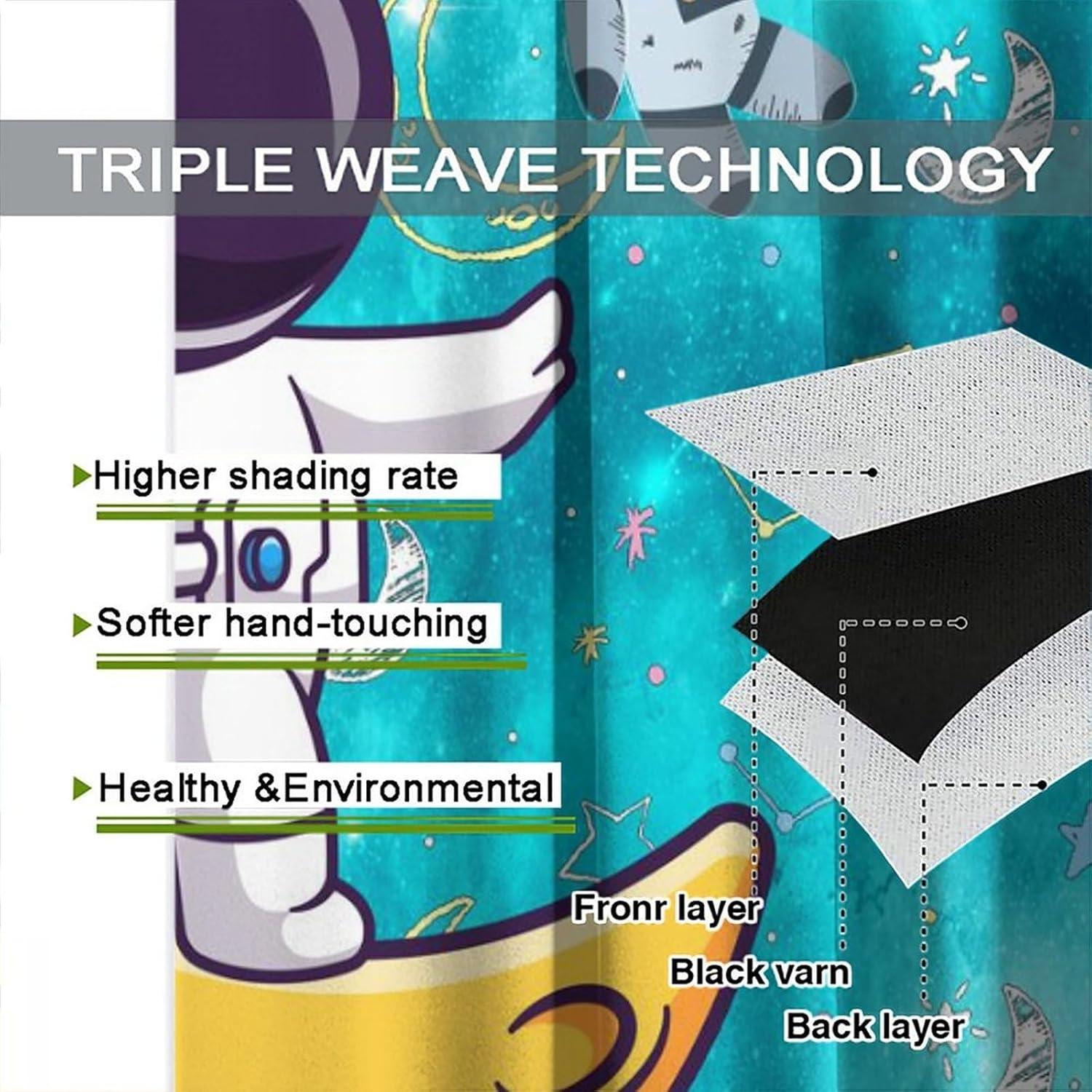 Cortinas Opacas Llylumty Espacio 70x160cm, Juego de 2