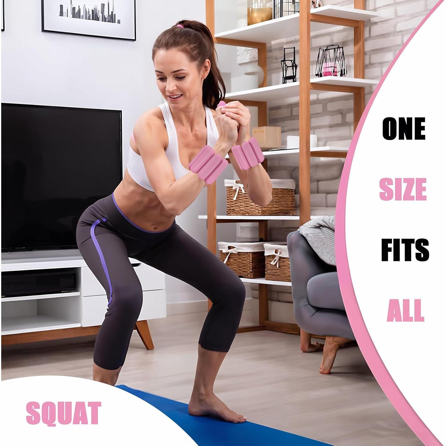 Pesas de Tobillo Ajustables FlamingoCasa 0.91kg Rosa