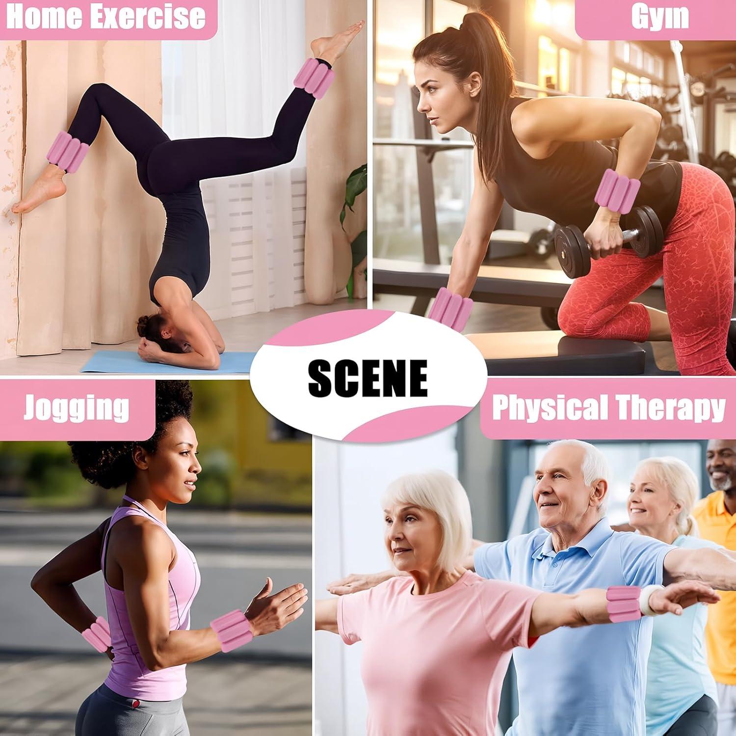 Pesas de Tobillo Ajustables FlamingoCasa 0.91kg Rosa