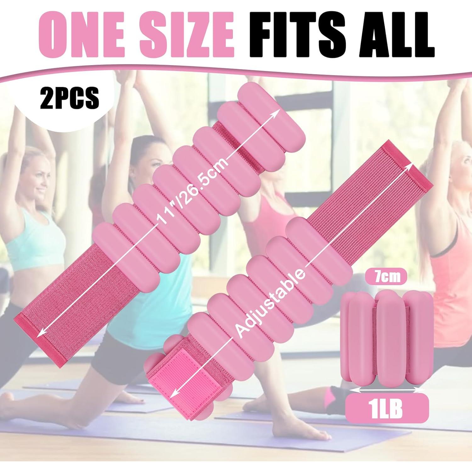 Pesas de Tobillo Ajustables FlamingoCasa 0.91kg Rosa