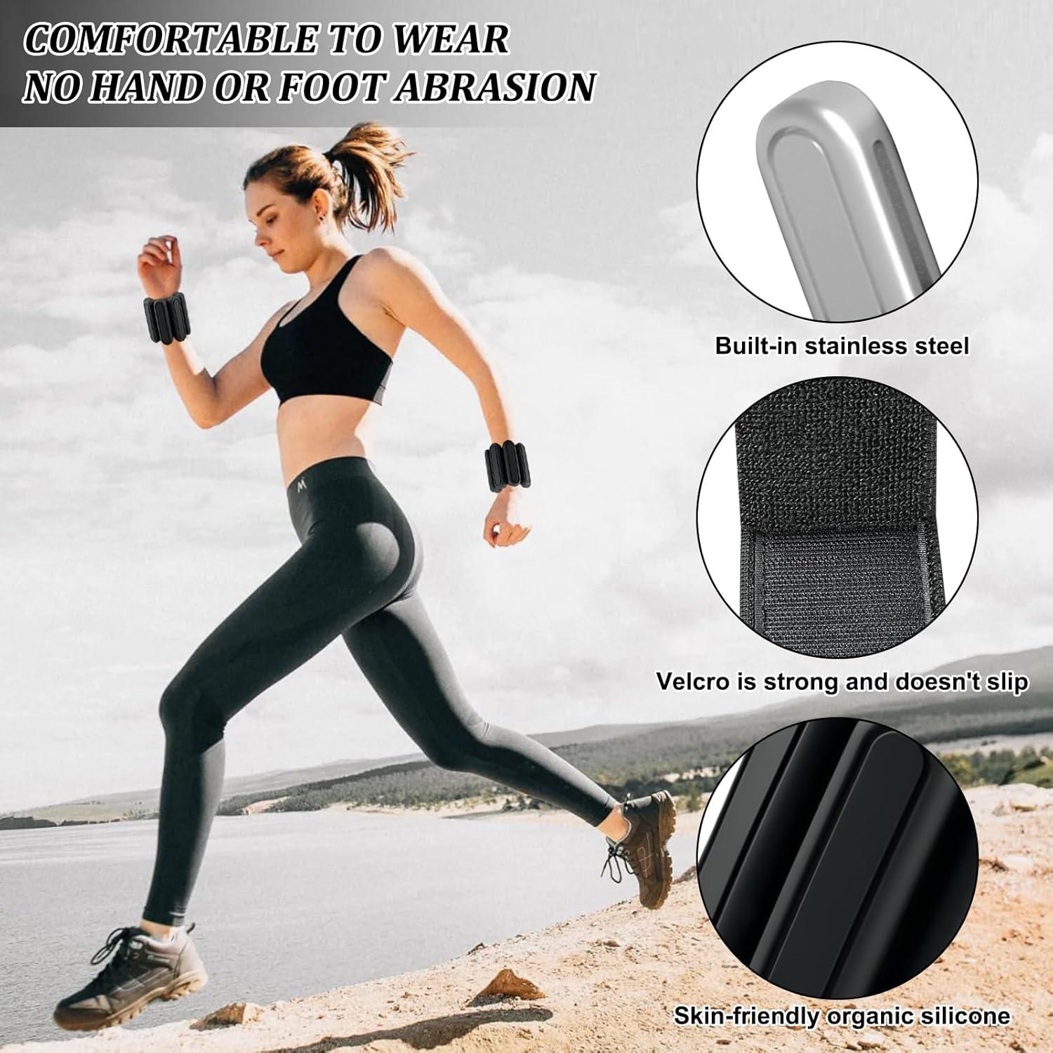 Conjunto de Pesas para Tobillos Ajustables Jeikior 0.9Kg