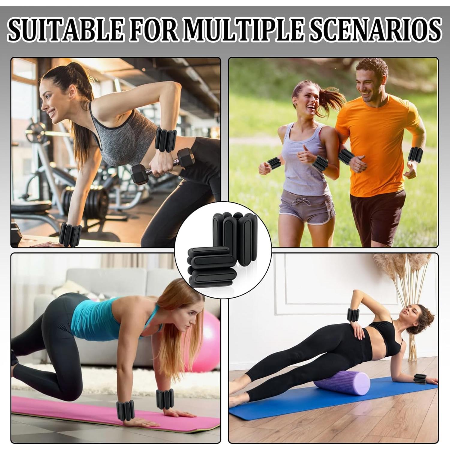 Conjunto de Pesas para Tobillos Ajustables Jeikior 0.9Kg