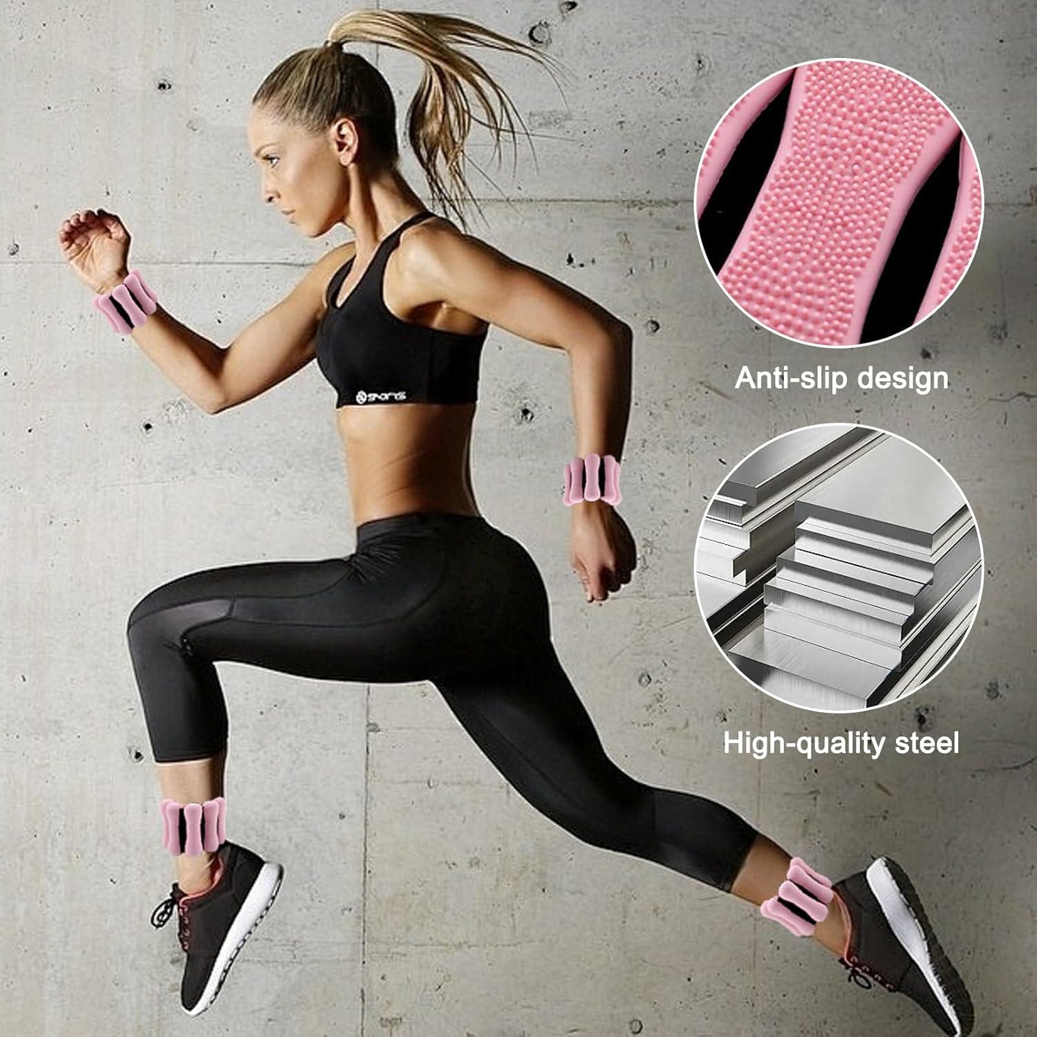 Pesas de Tobillo Ajustables Yurugoing 0.91 kg Rosa