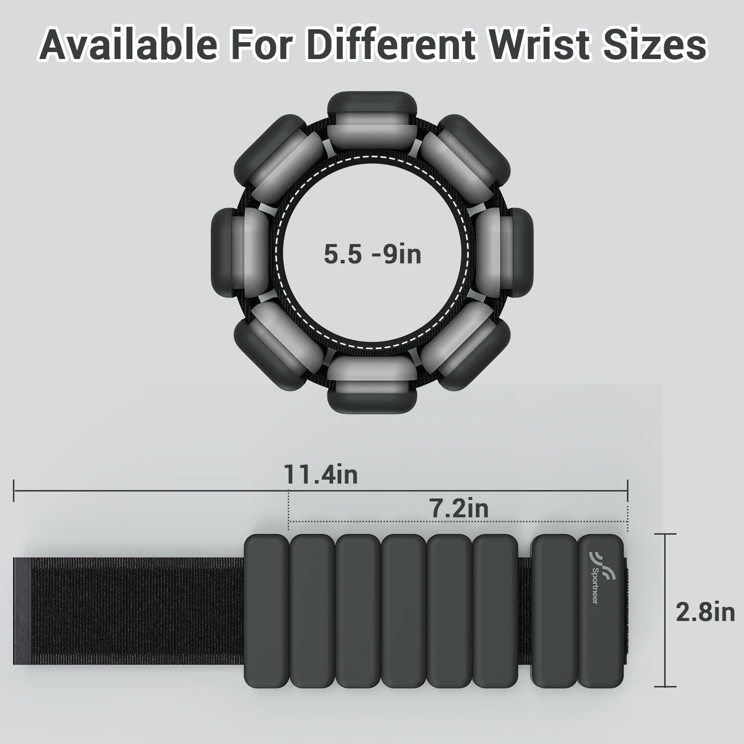 Pesas de Muñeca Ajustables Sportneer 0.91 kg para Fitness