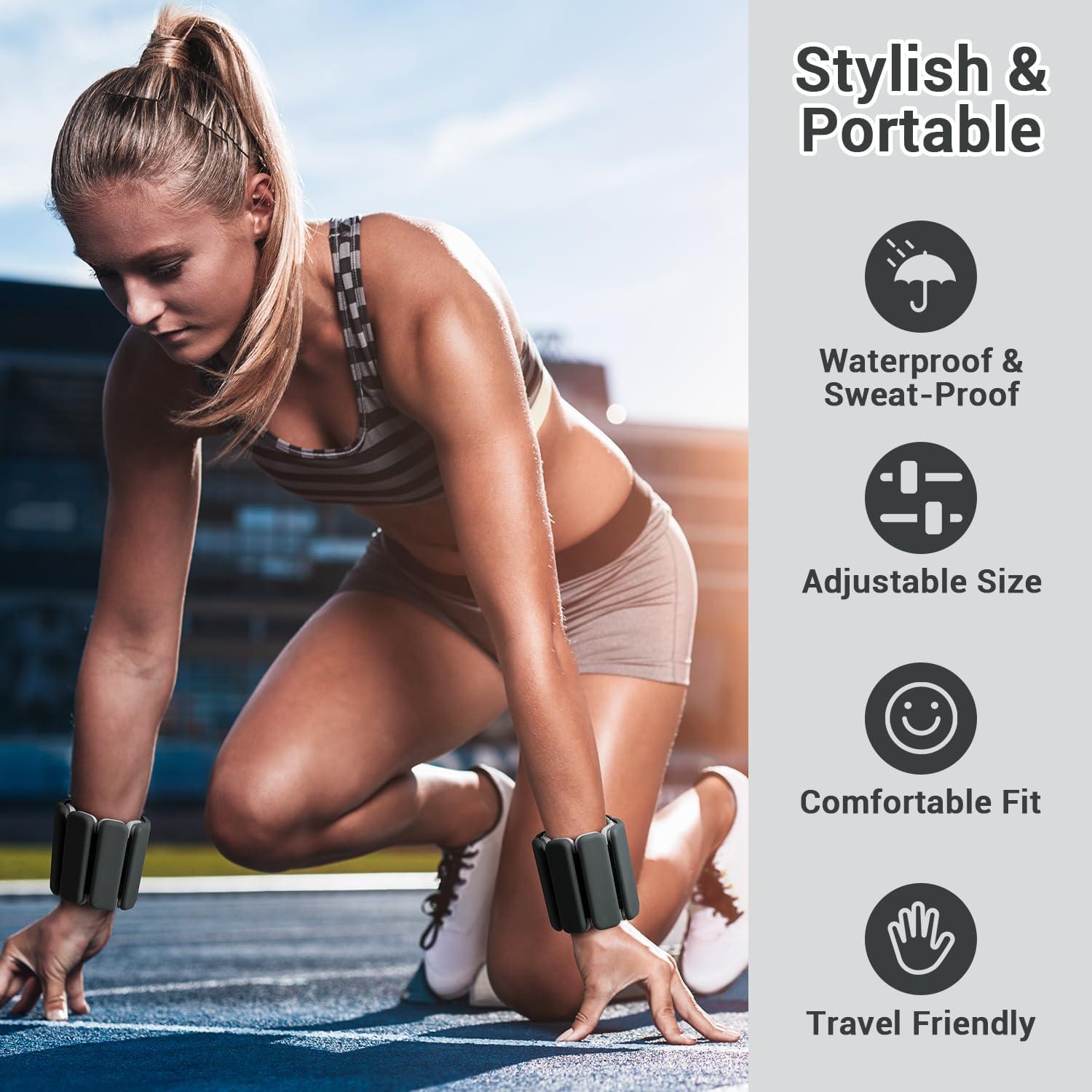 Pesas de Muñeca Ajustables Sportneer 0.91 kg para Fitness